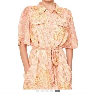 CIEBON Angela Mixed Print Maxi Shirt Dress NWT